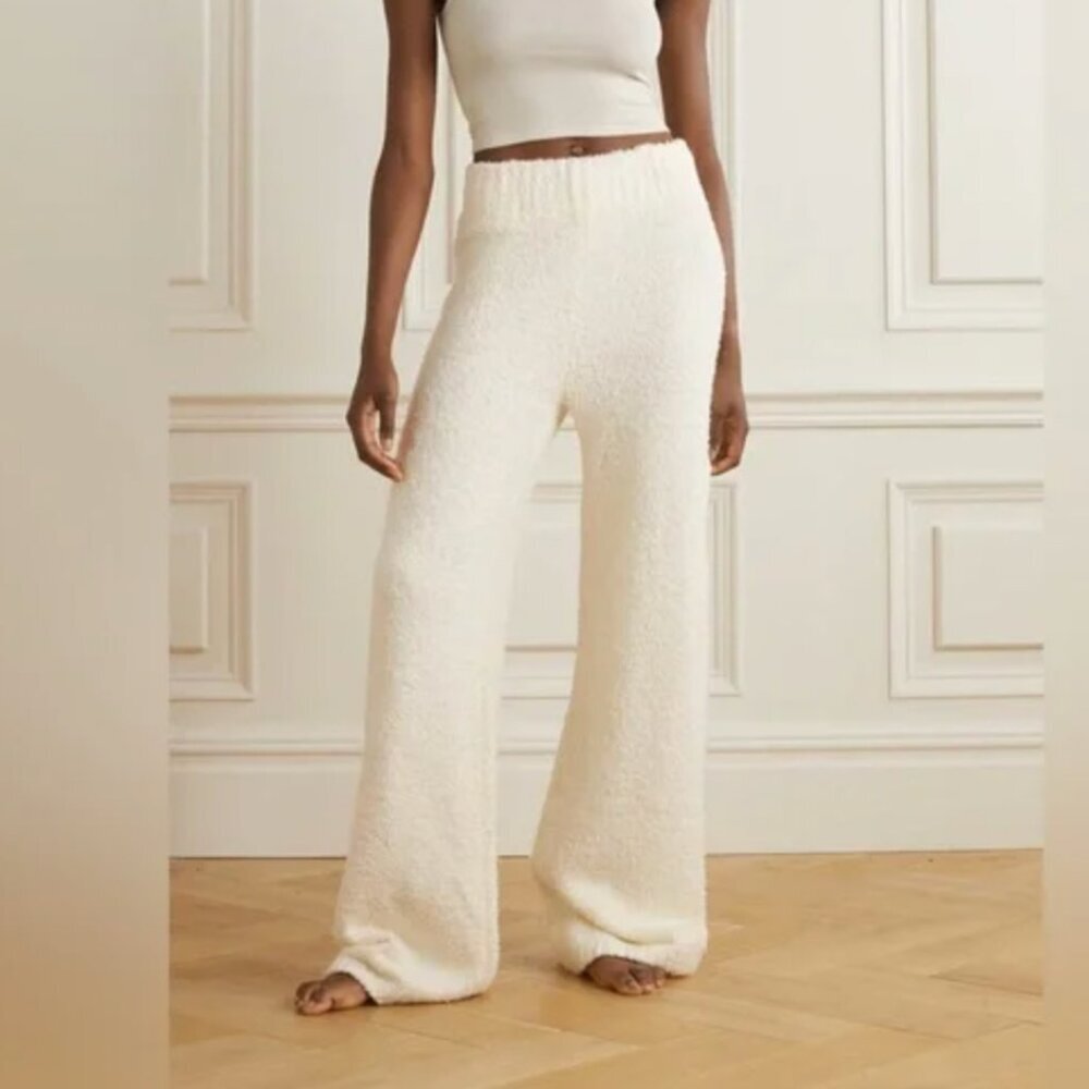 SKIMS Cozy Knit Loungewear Pants Cream/White color